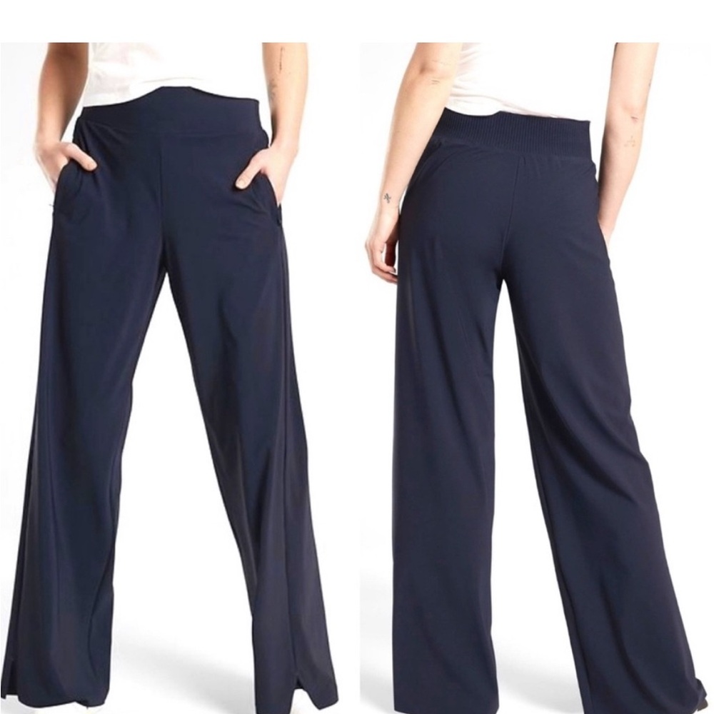 Navy Wide-Leg Women's Pants